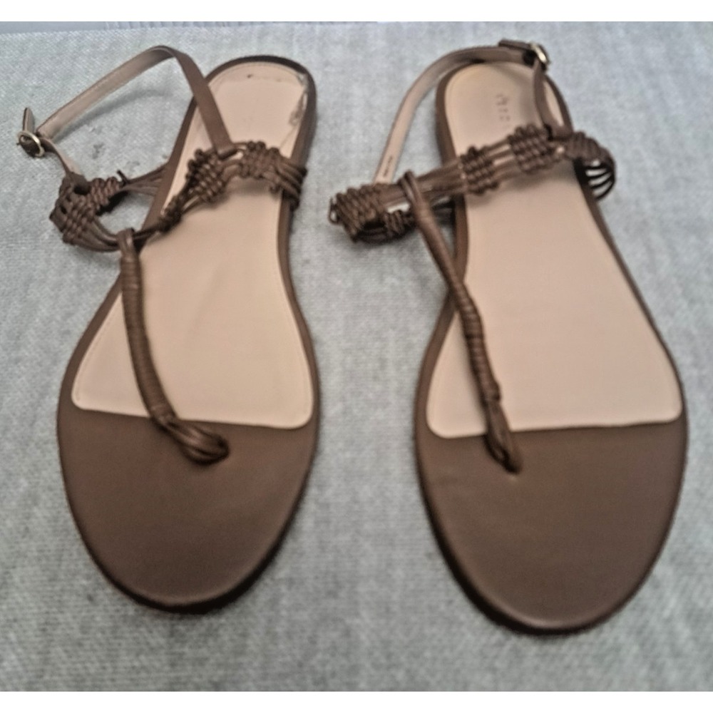 Veronica Beard Sandals Size 10 Brown Carmel Braided